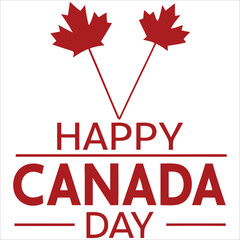 Bold Red Maple Leaves Canada Day Graphic for Patriotic Events