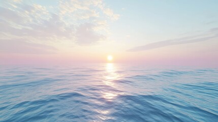 Obraz premium Pastel colors sunrise ocean view