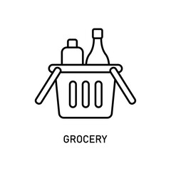 Icon a grocery, isolated against a clean background.