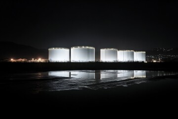 Night Illumination of Industrial Storage Tanks