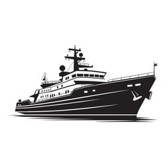Fototapeta premium Cruise minimal black silhouette