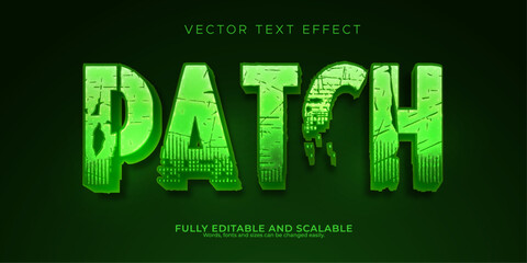 Editable text effect stitch, 3d patch and textile font style