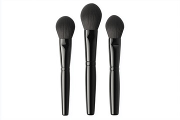 close up of make up brush over white background