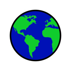 earth icon isolated on transparent background