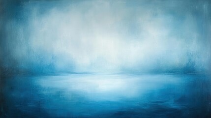 Tranquil Blue Abstract Landscape with Soft Hues and Gentle Light