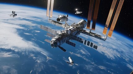 Space station above earth