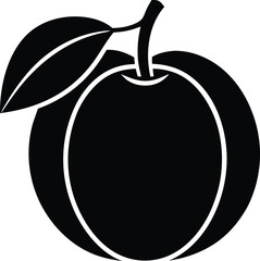 apricot fruits vector icon