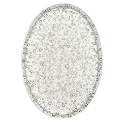 Transparent bar soap with small bubbles inside isolated on transparent background