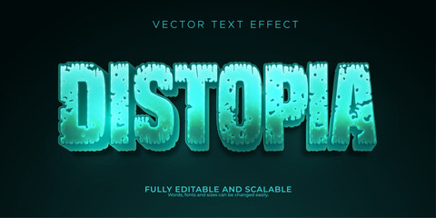 Distopia text effect, editable apocalypse and disaster text style