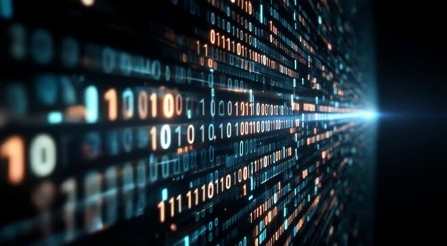 Digital data stream binary code flow