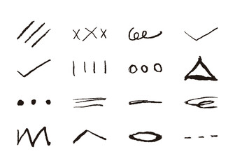 線　セット　黒