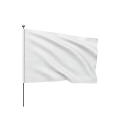 White flag isolated on transparent background