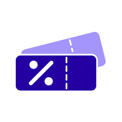 Icon a coupon, isolated against a clean background.