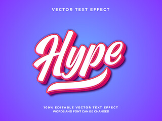 vintage hype editable vector text effect
