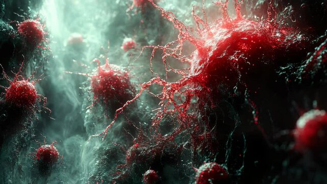 Cinematic Blood Splatter Revealed &ndash; Abstract HD Video Background