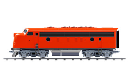 diesel locomotive retro-style side
