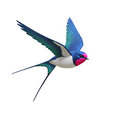 Elegant swallow soaring gracefully, a vibrant symbol of freedom and beauty in the sky