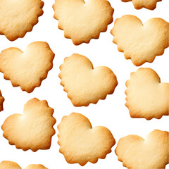 HeartShaped Cookies Sweet Treats isolated on transparent background