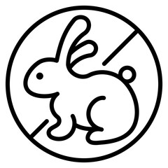 cruelty free vector icon illustration