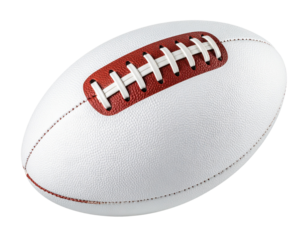 Classic Rugby Ball Cutout, PNG Transparent Background.