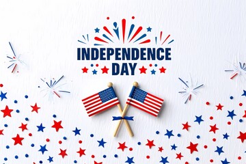 Obraz premium Celebrating Independence Day A Patriotic Design