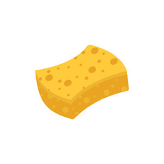 Yellow Sponge Icon Flat Vector Design