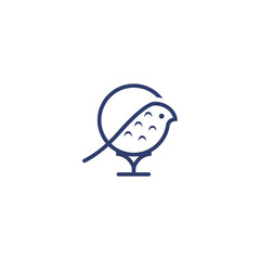 Golf Bird Logo Design Template