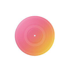 Colorful Vinyl Record with Gradient Design for Music Enthusiasts and Collectors