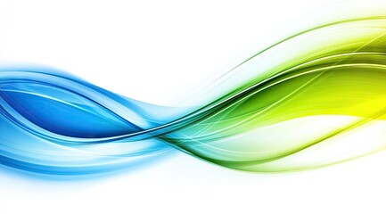 Abstract flowing lines in vibrant blue and green hues