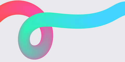 Fototapeta premium Wavy shape with Colorful gradient. Vector illustration. Eps10