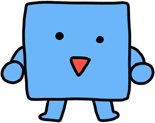 Cute shape character illustration
