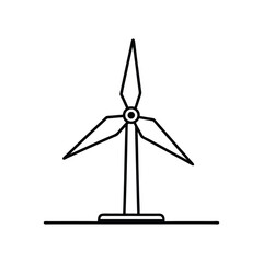 wind turbine isolated on white