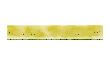 水彩テロップベース(スイカ黄)