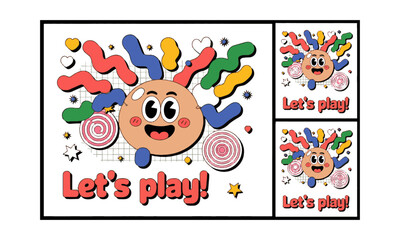 A set of modern vector posters with a playful, child-friendly theme, easily scalable and editable.