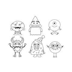 Desenho de Monstro Feliz para Colorir para Crianças
