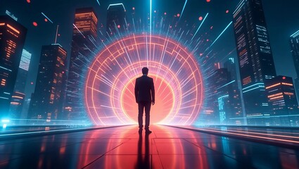 Futuristic Business Technology Concept