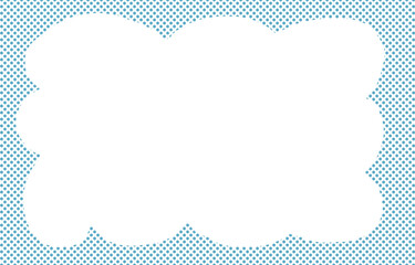 雲型のブルードット柄のフレーム