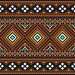 Southwest Native seamless pattern ethnic tribal Aztec geometric Navajo Native American fabric colorful design vector for textile print