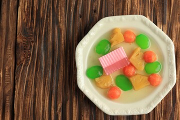 Es Podeng Manten, Javanese Traditional Fruit Soup Serve on Wedding Party