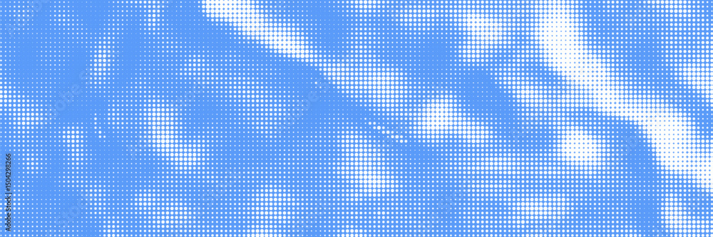 Poster soft blue halftone water texture with gradient background wave pattern. modern dynamic liquid vector