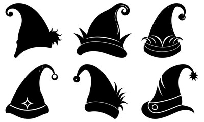 Elf Hat Silhouette vector illustration