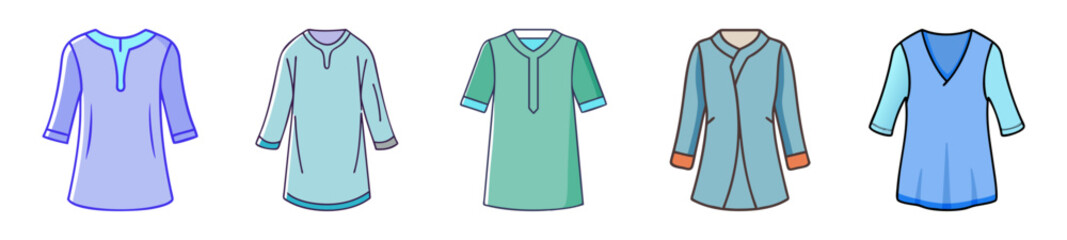 tunic icon, tunic line art - simple line art of tunic, perfect for tunic logos and icons