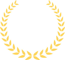 Golden Laurel Wreath Icon for Awards and Achievements