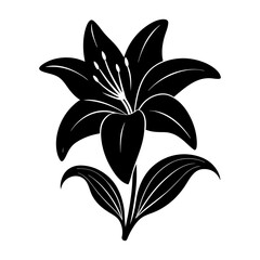 Easter Lily Silhouette vector illustration