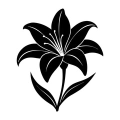 Easter Lily Silhouette vector illustration