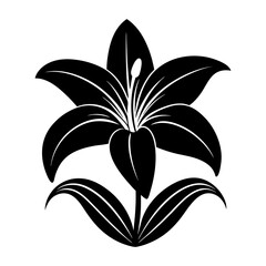 Easter Lily Silhouette vector illustration