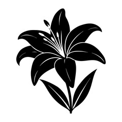 Easter Lily Silhouette vector illustration