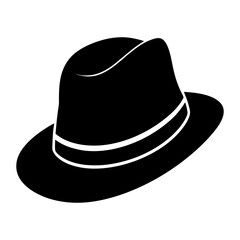Detective Hat Silhouette vector illustration