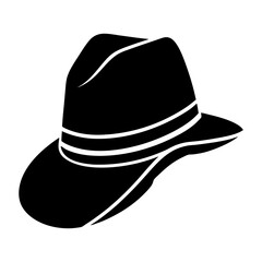 Detective Hat Silhouette vector illustration