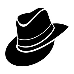 Detective Hat Silhouette vector illustration